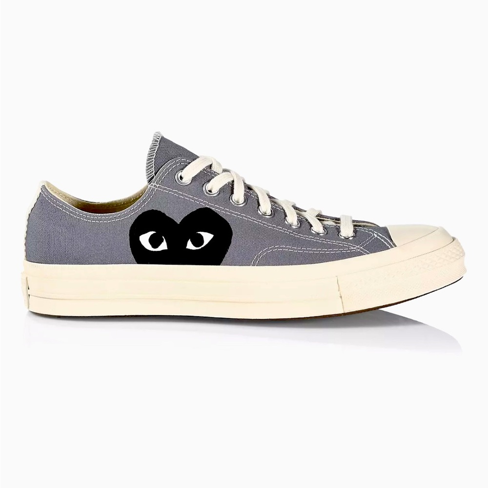 Cdg PLAY x Converse Chuck Taylor All-Star Low Top “Grey” Sneaker (US 10)